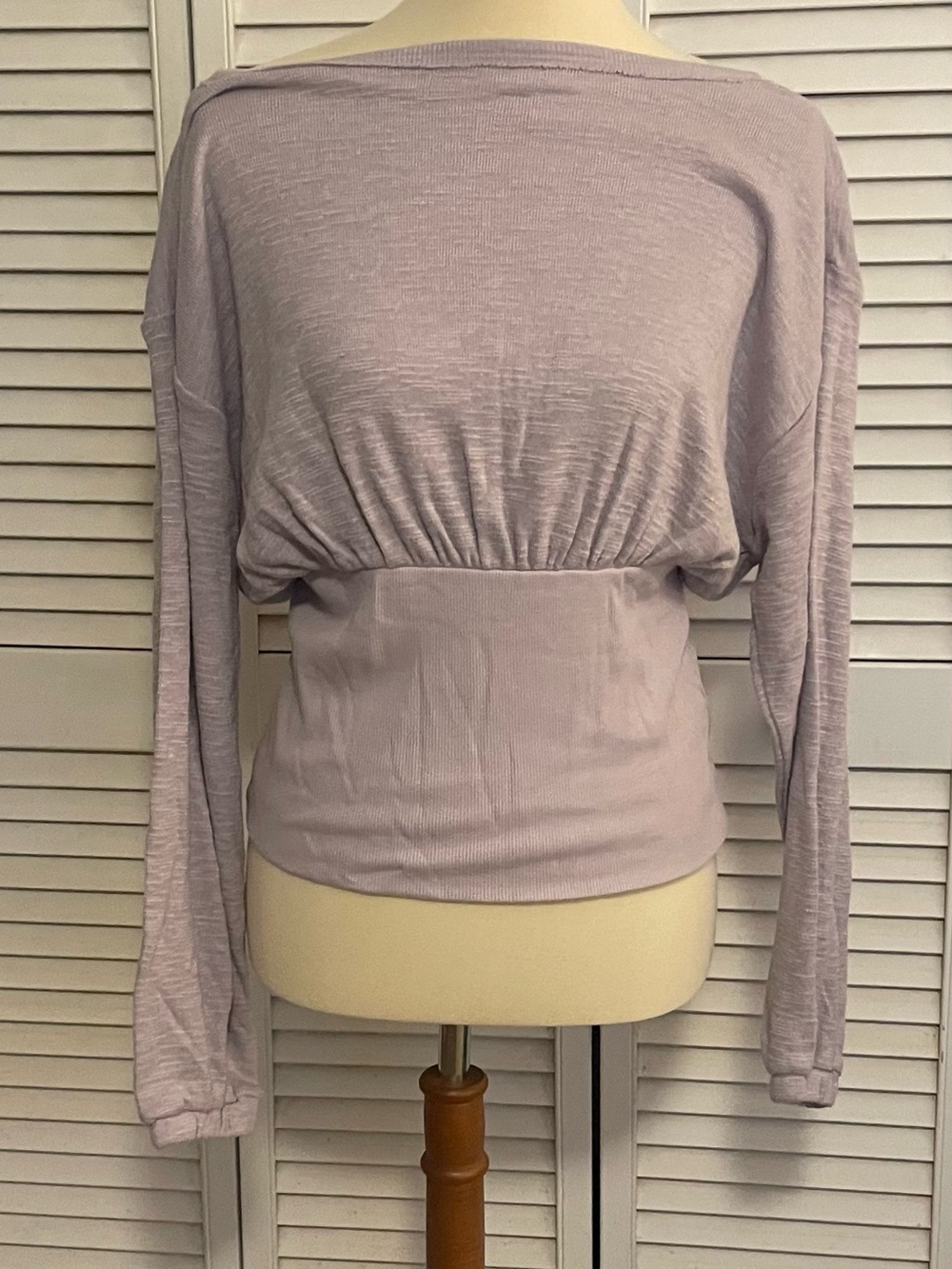 Anthropologie Light Lavender Women's Boatneck Top